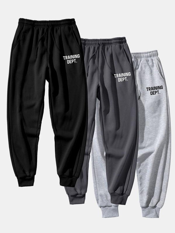 3 Pieces Training Dept Print Jogger Pants