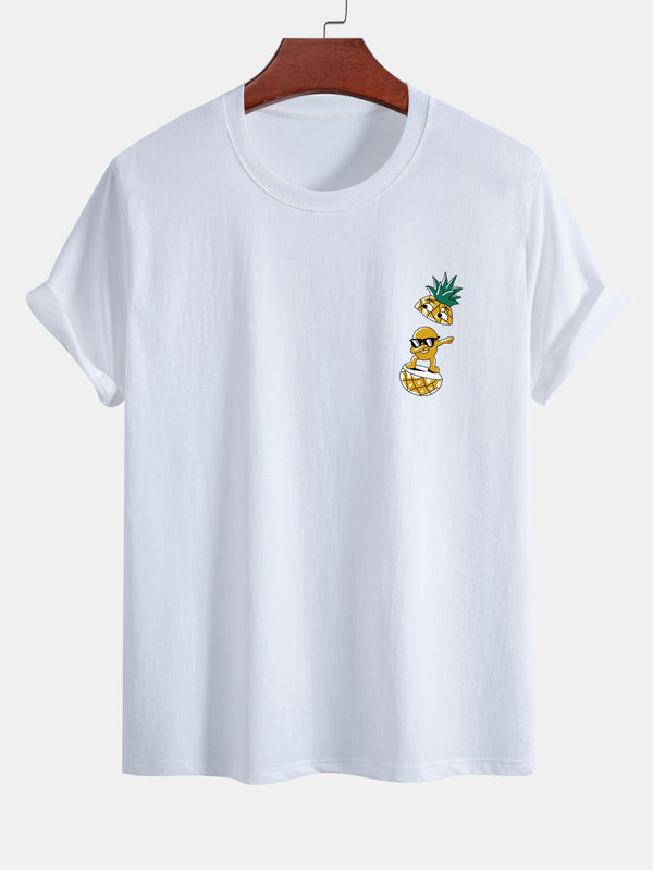 Regular Fit Cool Pineapple Boy Print Cotton T-Shirt