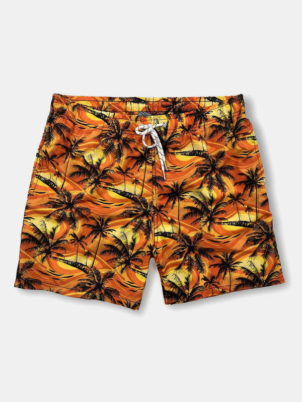 Palm Tree Print Swim Shorts