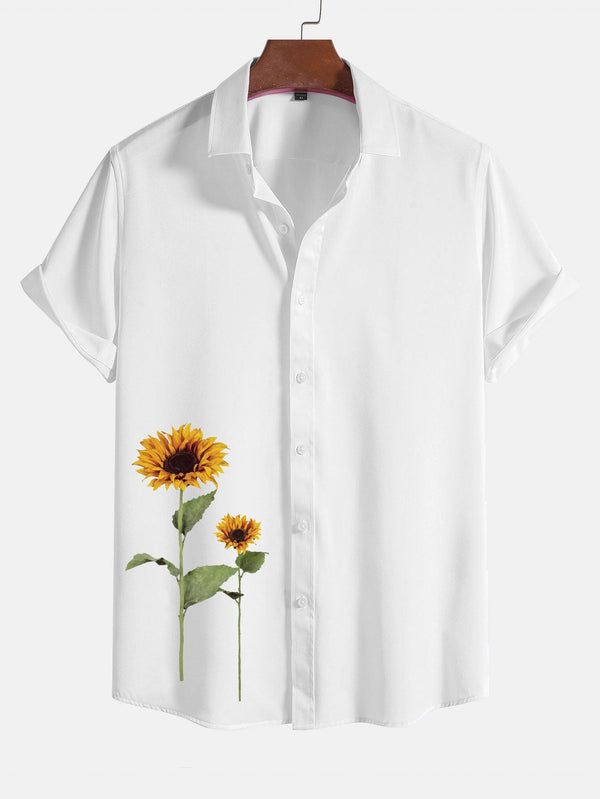 Sunflower Graphic Print Summer Shirts