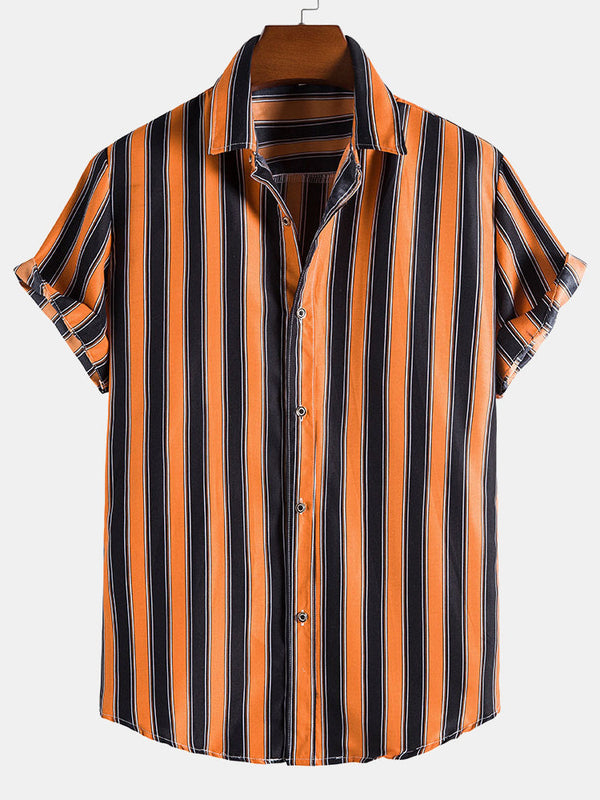 Holiday Stripes Lapel Shirts