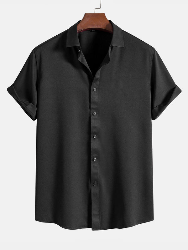 Solid Color Lapel Basic Shirts