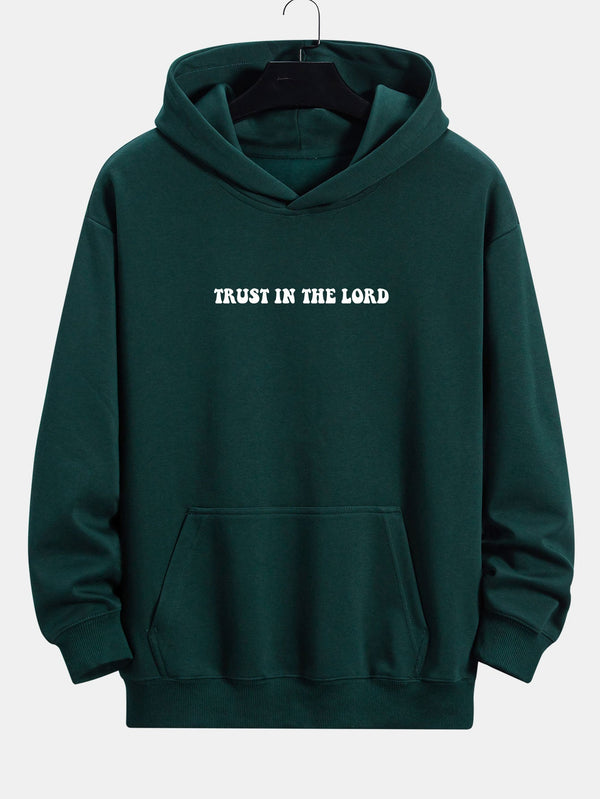 Trust In The Lord Print Relax Fit Hoodie