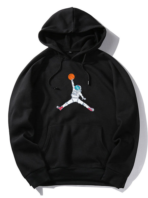 Basketball Astronaut Print Hoodie
