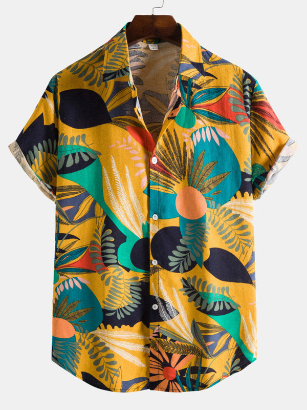 Tropical Plants Cotton Shirts