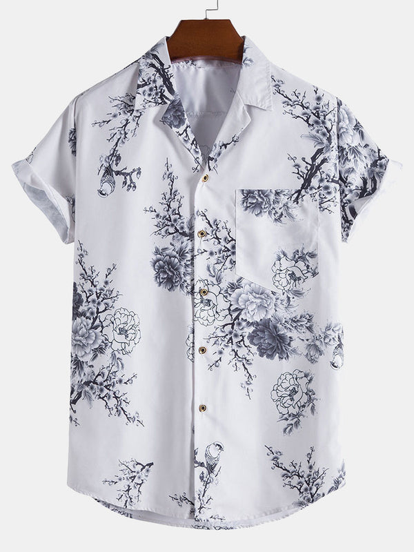 Flower and Bird Painting Shirts