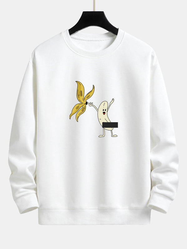 Banana Print Relax Fit Sweatshirt