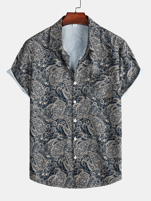 Paisley Print Button Up Shirt
