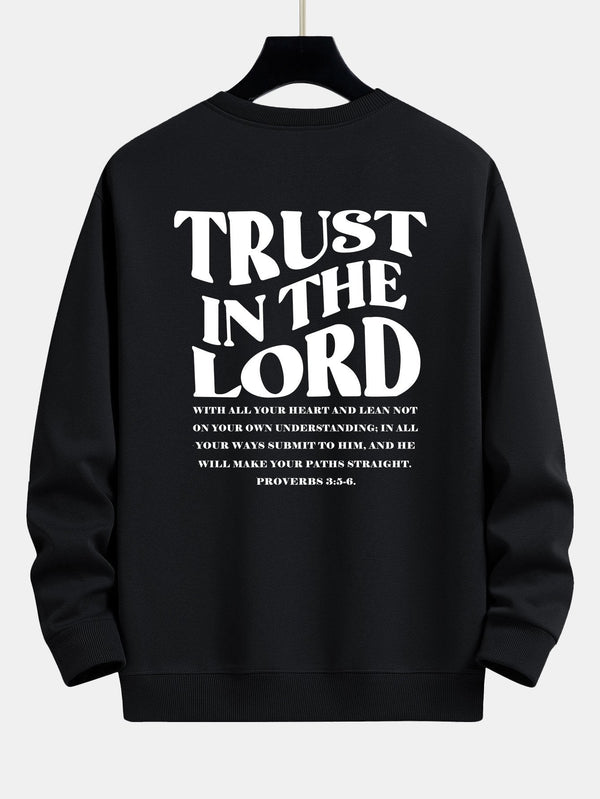 Trust In The Lord Print Relax Fit Sweatshirt