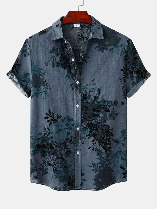 Ink Floral Print Shirt